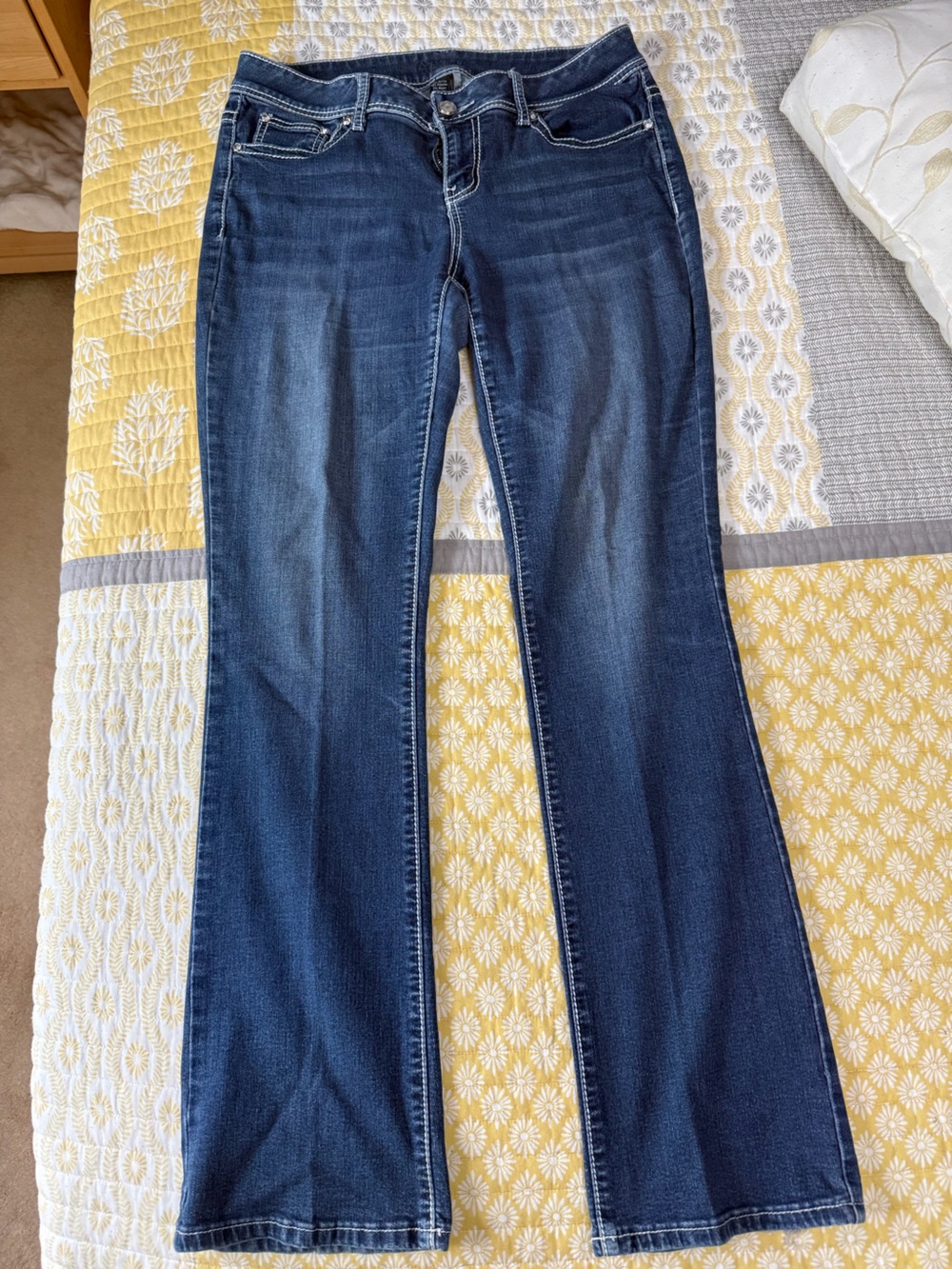 SO Women's Dark Indigo Straight-Leg Jeans